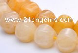 CYJ30 12*12mm pumpkin shape yellow jade gemstone beads Wholesale