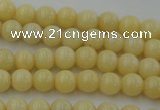 CYJ301 15.5 inches 6mm round yellow jade beads wholesale