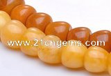 CYJ32 8*8mm bread shape yellow jade gemstone beads Wholesale