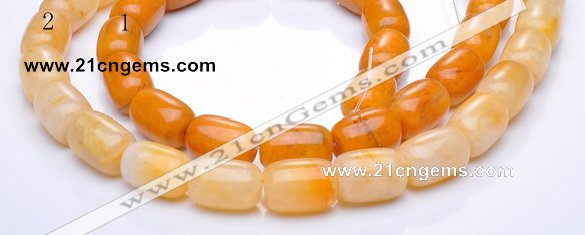 CYJ36 10*14mm egg-shaped yellow jade gemstone beads Wholesale