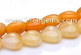 CYJ38 16 inch 14*14mm heart yellow jade gemstone beads Wholesale