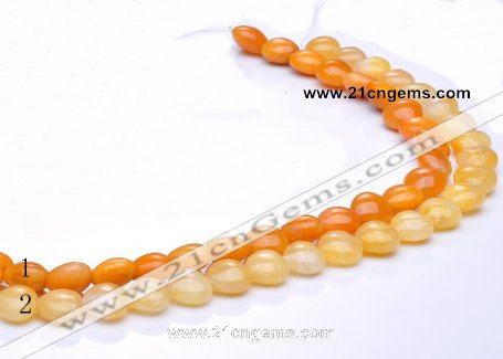 CYJ38 16 inch 14*14mm heart yellow jade gemstone beads Wholesale