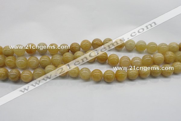 CYJ401 15.5 inches 6mm round yellow jade gemstone beads