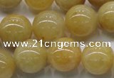 CYJ403 15.5 inches 10mm round yellow jade gemstone beads