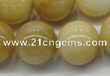 CYJ406 15.5 inches 16mm round yellow jade gemstone beads