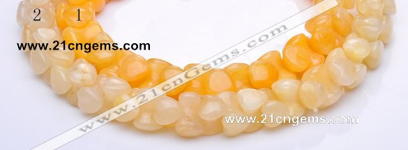 CYJ42 16 inch 9*12mm dumbbell-shaped yellow jade gemstone beads