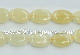 CYJ60 15.5 inches 10*14mm oval yellow jade gemstone beads wholesale