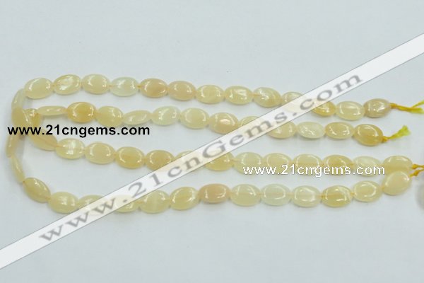 CYJ60 15.5 inches 10*14mm oval yellow jade gemstone beads wholesale