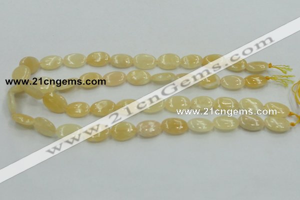 CYJ61 15.5 inches 13*18mm oval yellow jade gemstone beads wholesale