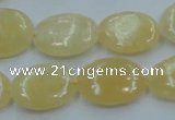 CYJ62 15.5 inches 15*20mm oval yellow jade gemstone beads wholesale