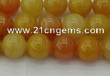 CYJ622 15.5 inches 8mm round yellow jade beads wholesale