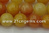 CYJ624 15.5 inches 12mm round yellow jade beads wholesale