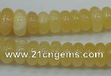 CYJ65 15.5 inches 6*12mm rondelle yellow jade beads wholesale