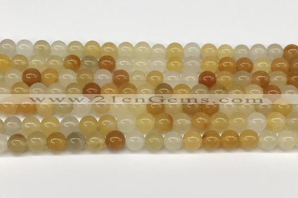 CYJ656 15 inches 6mm round yellow jade beads