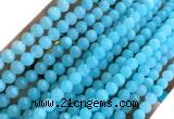 CYJ673 15 inches 4mm round dyed yellow jade beads wholesale