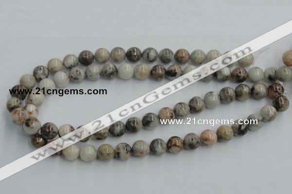 CYQ05 15.5 inches 12mm round natural pyrite quartz beads wholesale