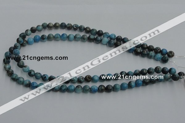 CYQ52 15.5 inches 8mm round dyed pyrite quartz beads wholesale