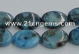 CYQ55 15.5 inches 13*18mm oval dyed pyrite quartz beads wholesale