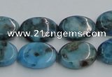 CYQ55 15.5 inches 13*18mm oval dyed pyrite quartz beads wholesale