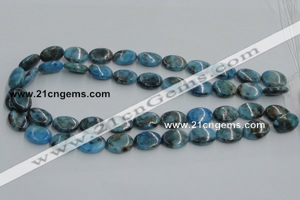 CYQ55 15.5 inches 13*18mm oval dyed pyrite quartz beads wholesale