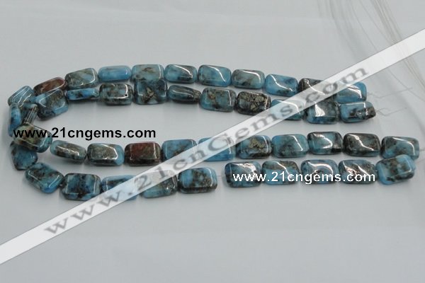 CYQ60 15.5 inches 13*18mm rectangle dyed pyrite quartz beads wholesale