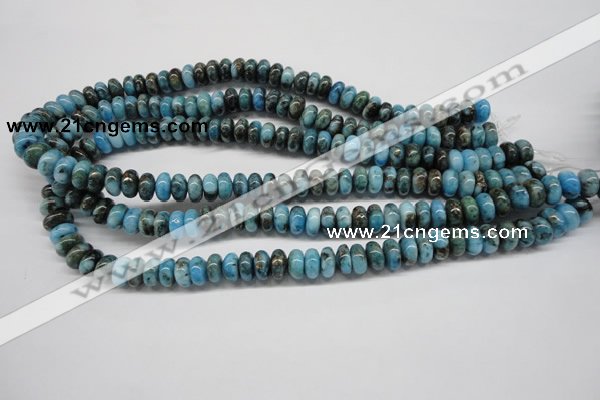 CYQ67 15.5 inches 5*10mm rondelle dyed pyrite quartz beads wholesale