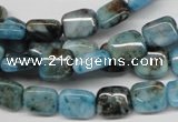 CYQ68 15.5 inches 8*10mm rectangle dyed pyrite quartz beads wholesale