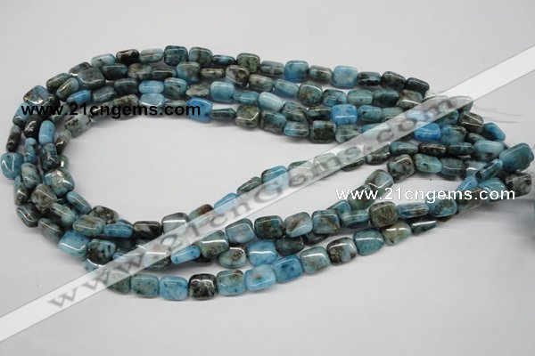 CYQ68 15.5 inches 8*10mm rectangle dyed pyrite quartz beads wholesale