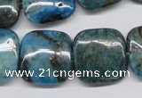 CYQ70 15.5 inches 20*20mm square dyed pyrite quartz beads wholesale