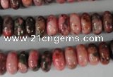 CYQ82 15.5 inches 6*12mm rondelle dyed pyrite quartz beads wholesale