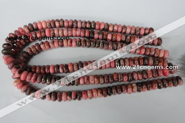 CYQ82 15.5 inches 6*12mm rondelle dyed pyrite quartz beads wholesale