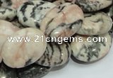 CZJ08 16 inches 13*18mm oval zebra jasper gemstone beads Wholesale