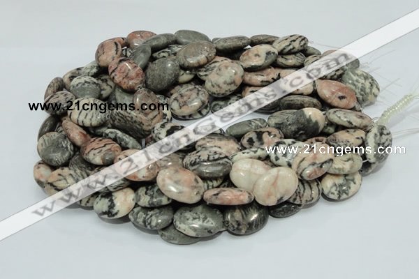 CZJ08 16 inches 13*18mm oval zebra jasper gemstone beads Wholesale