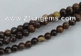 CZJ168 15.5 inches 4mm round iron zebra jasper beads wholesale