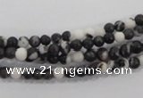 CZJ201 15.5 inches 4mm round black & white zebra jasper beads