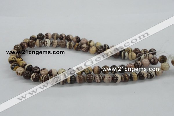 CZJ251 15.5 inches 10mm round zebra jasper beads wholesale