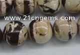 CZJ254 15.5 inches 16mm round zebra jasper beads wholesale