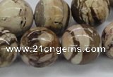 CZJ256 15.5 inches 20mm round zebra jasper beads wholesale