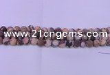 CZJ261 15.5 inches 6mm round matte zebra jasper beads