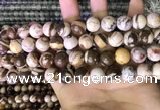 CZJ293 15.5 inches 10mm round brown zebra jasper beads wholesale