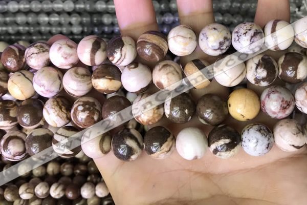 CZJ294 15.5 inches 12mm round brown zebra jasper beads wholesale