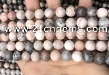 CZJ299 15.5 inches 10mm round pink zebra jasper beads wholesale