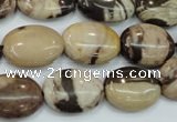 CZJ301 15.5 inches 13*18mm oval zebra jasper beads wholesale