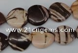 CZJ352 15.5 inches 16*16mm heart zebra jasper beads wholesale