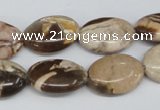 CZJ356 15.5 inches 13*18mm oval zebra jasper beads wholesale