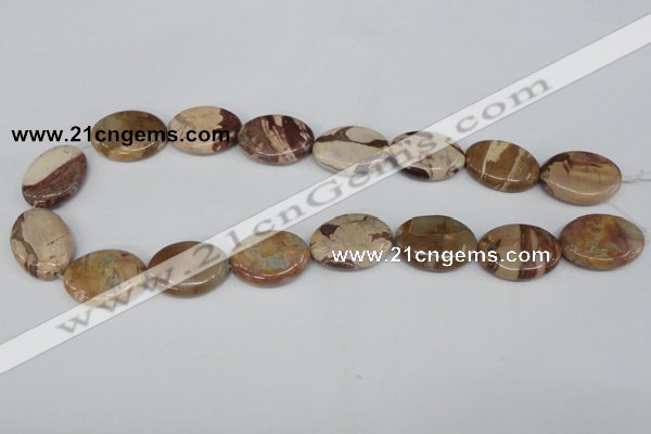 CZJ358 15.5 inches 18*25mm oval zebra jasper beads wholesale