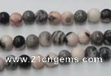 CZJ401 15.5 inches 6mm round pink zebra jasper beads wholesale