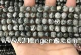 CZJ411 15.5 inches 6mm round green zebra jasper beads wholesale