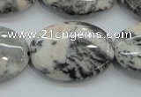 CZJ54 16 inches 22*30mm oval zebra jasper gemstone beads wholesale