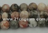 CZJ551 15.5 inches 6mm round pink zebra jasper beads wholesale